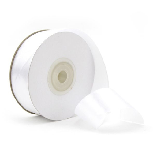 Лента Атласная Белая/001 25мм/23м